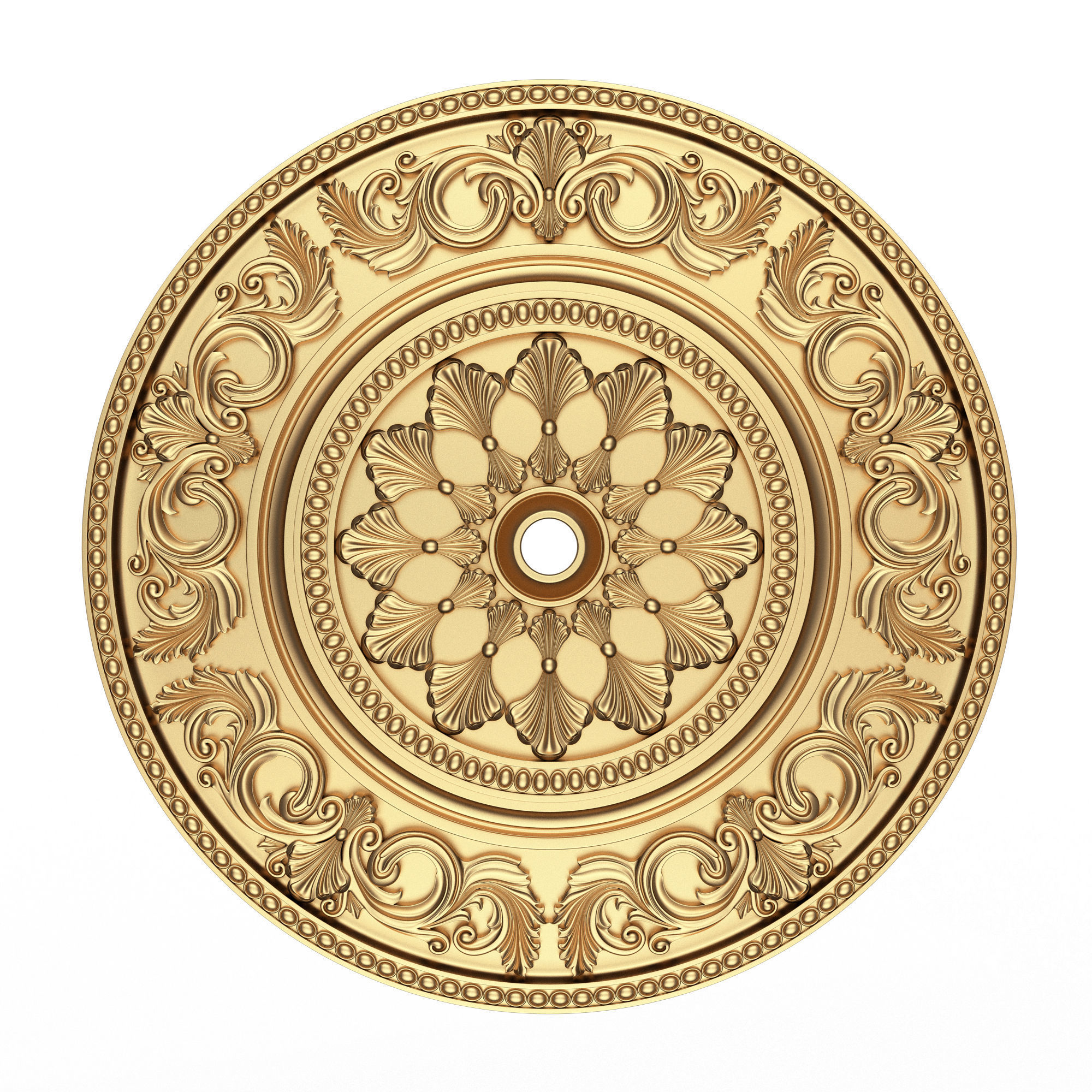 Collection of Ceiling Rosettes Low-poly 3D model_31