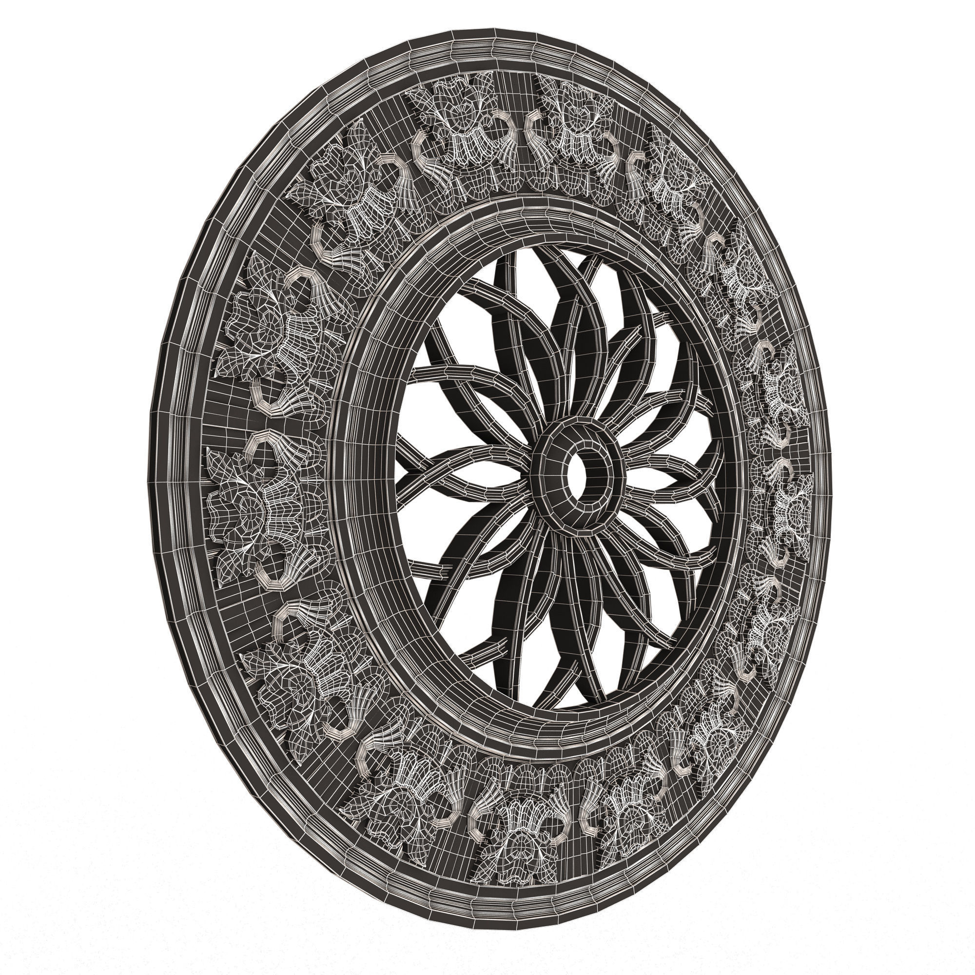 Collection of Ceiling Rosettes Low-poly 3D model_94