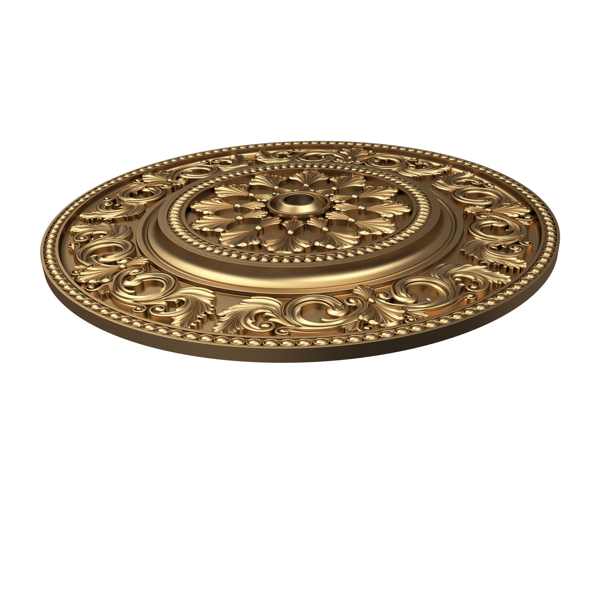 Collection of Ceiling Rosettes Low-poly 3D model_36