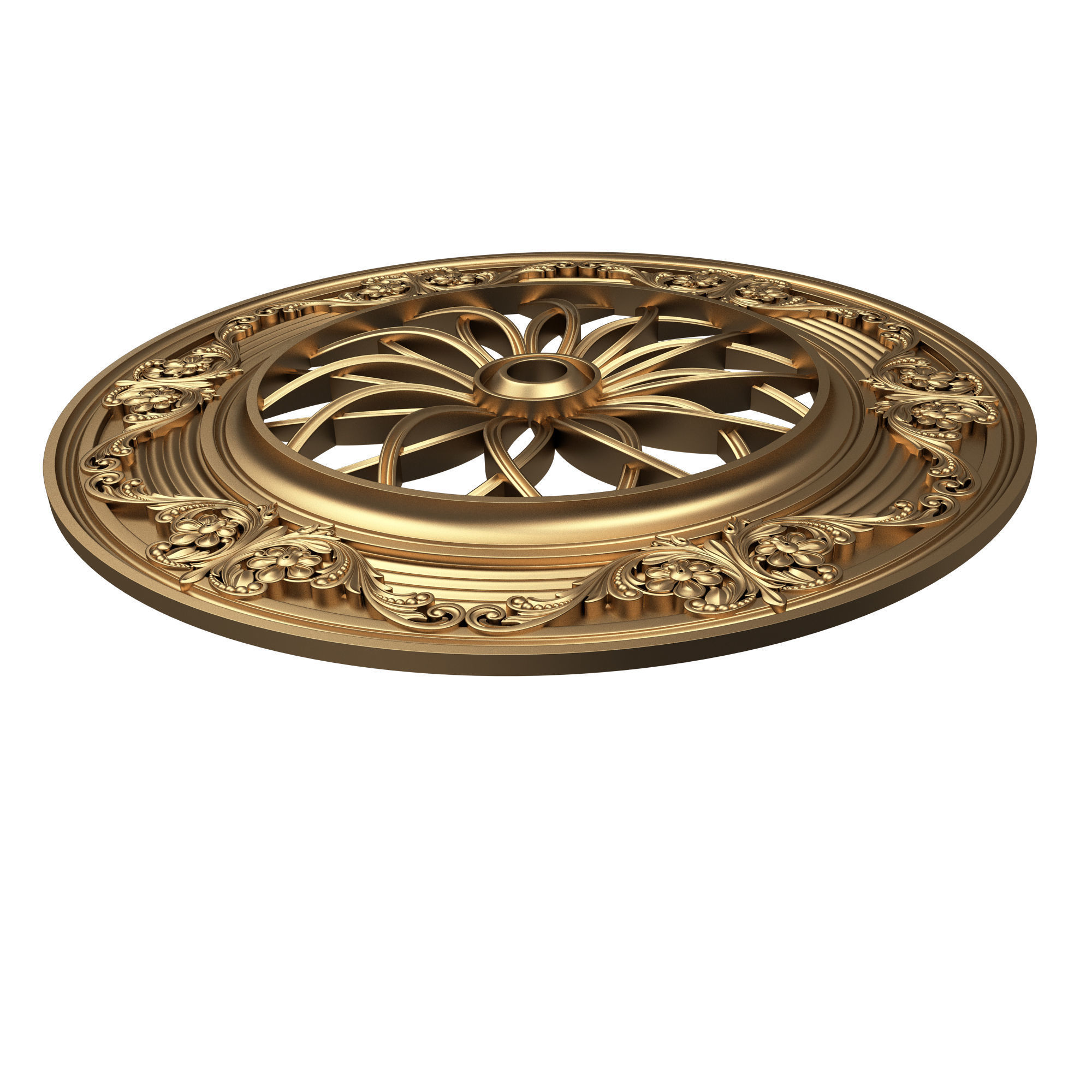 Collection of Ceiling Rosettes Low-poly 3D model_12