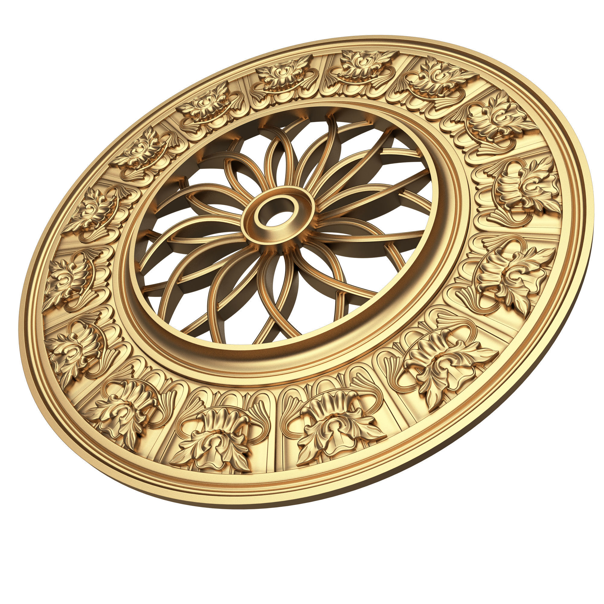 Collection of Ceiling Rosettes Low-poly 3D model_23