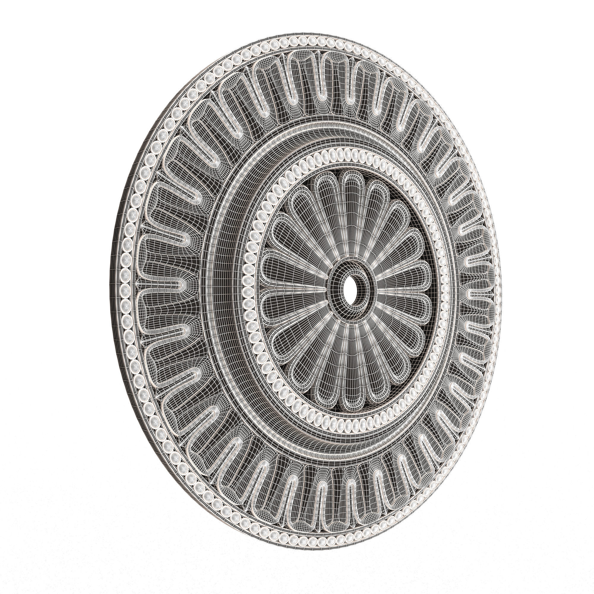 Collection of Ceiling Rosettes Low-poly 3D model_64