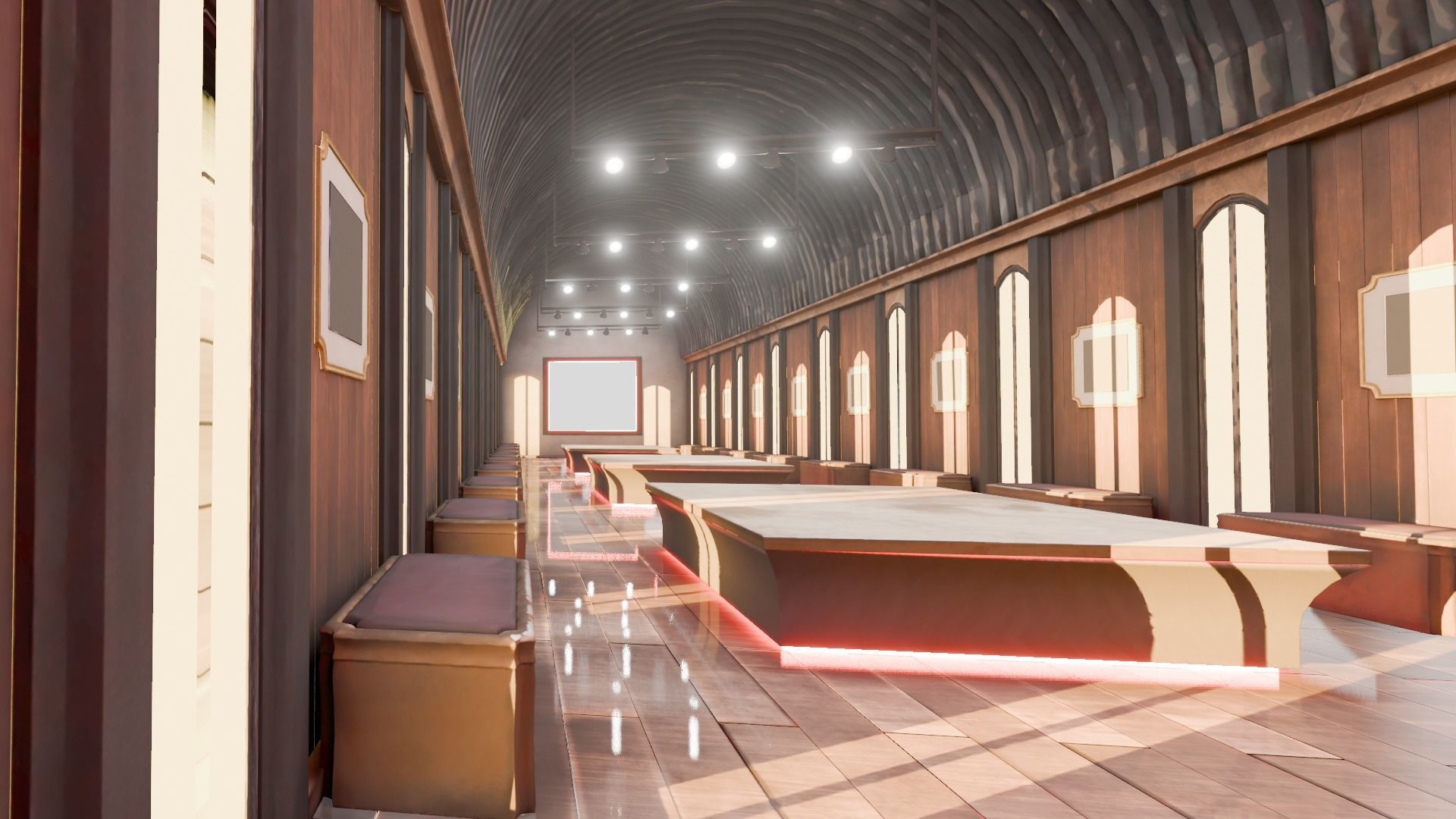 VR Gallery for Product Showcase Low-poly 3D model_3