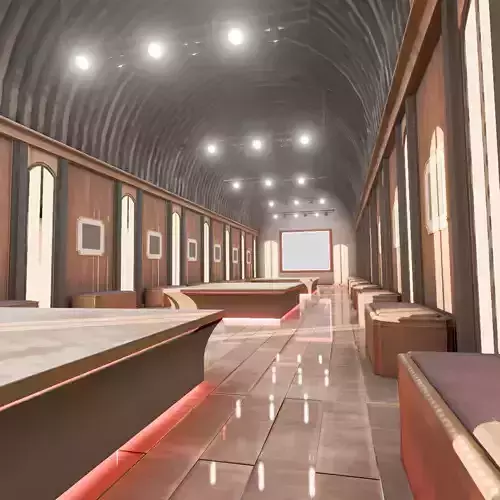 VR Gallery for Product Showcase Low-poly 3D model