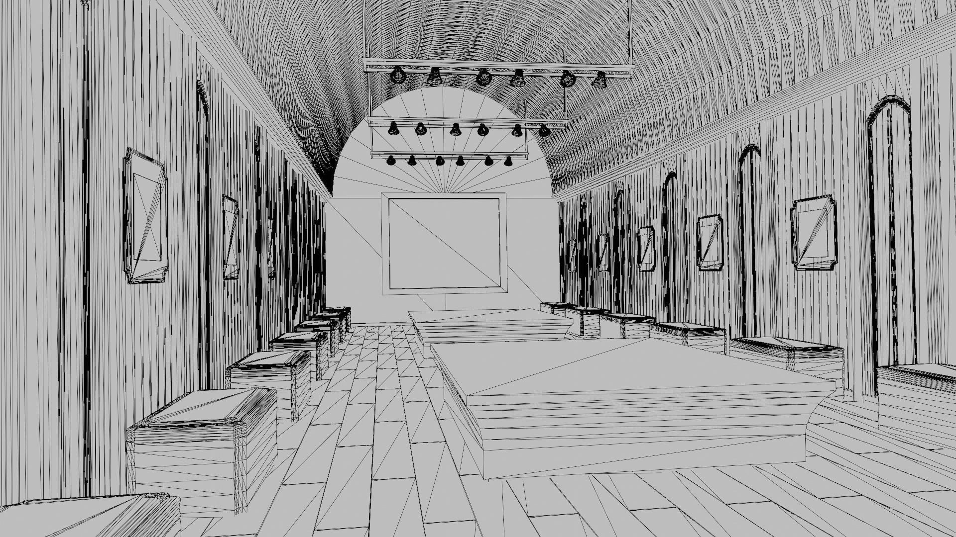 VR Gallery for Product Showcase Low-poly 3D model_14