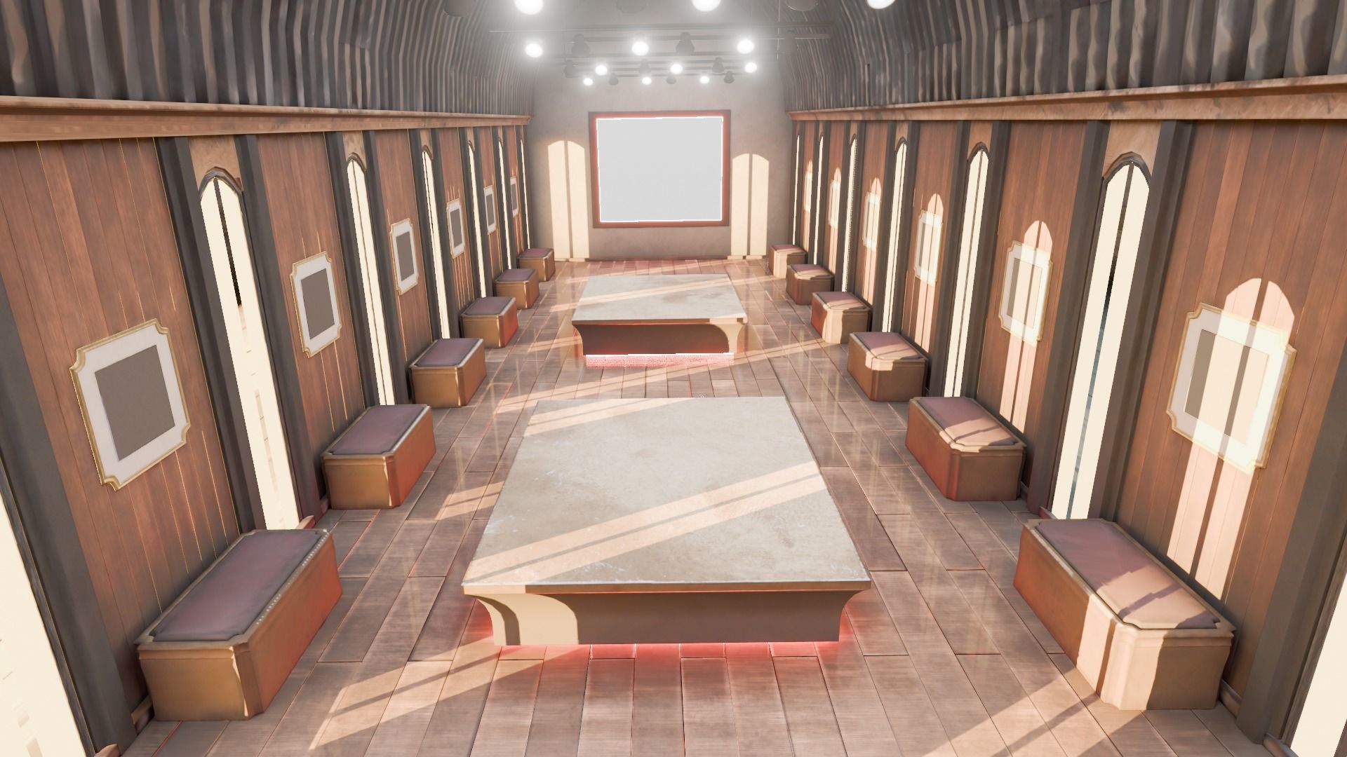 VR Gallery for Product Showcase Low-poly 3D model_4