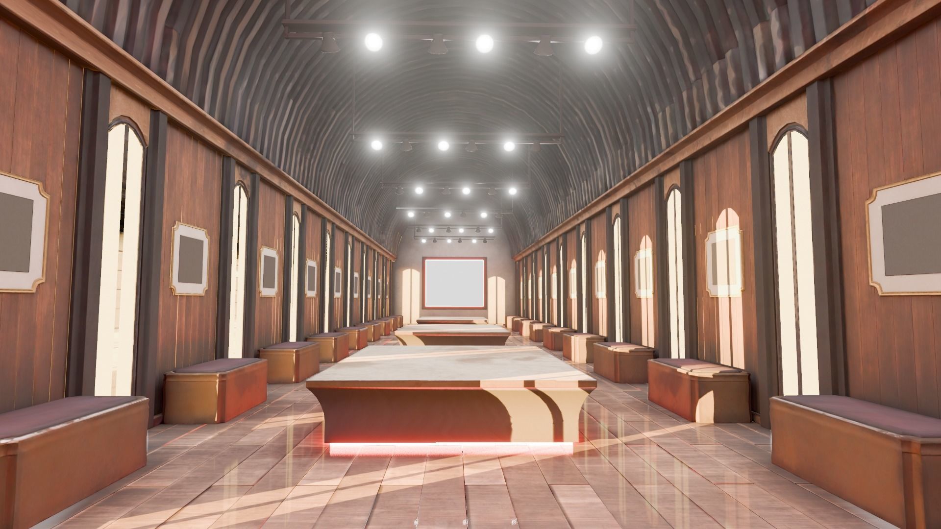 VR Gallery for Product Showcase Low-poly 3D model_7