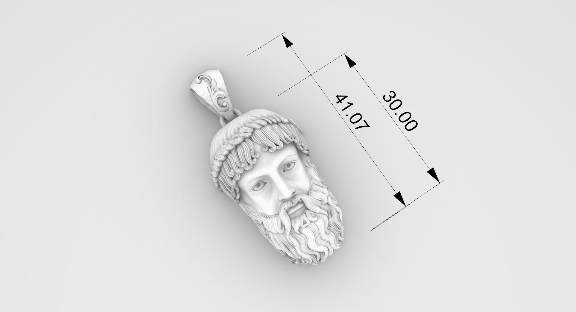 zeus pendant 3D print model_8