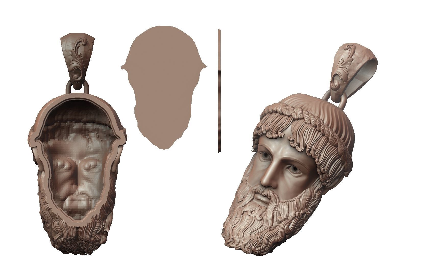 zeus pendant 3D print model_4