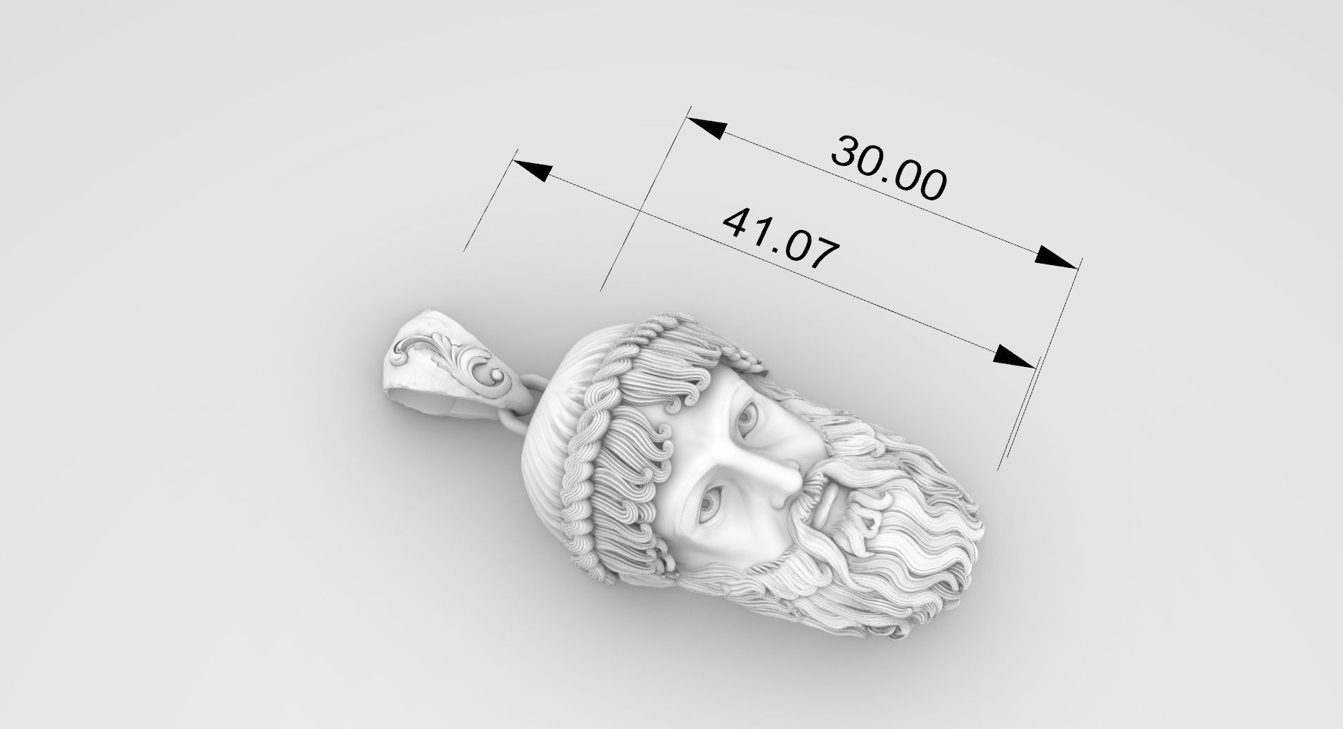 zeus pendant 3D print model_6