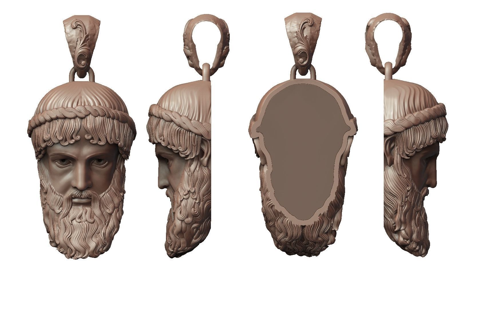 zeus pendant 3D print model_3
