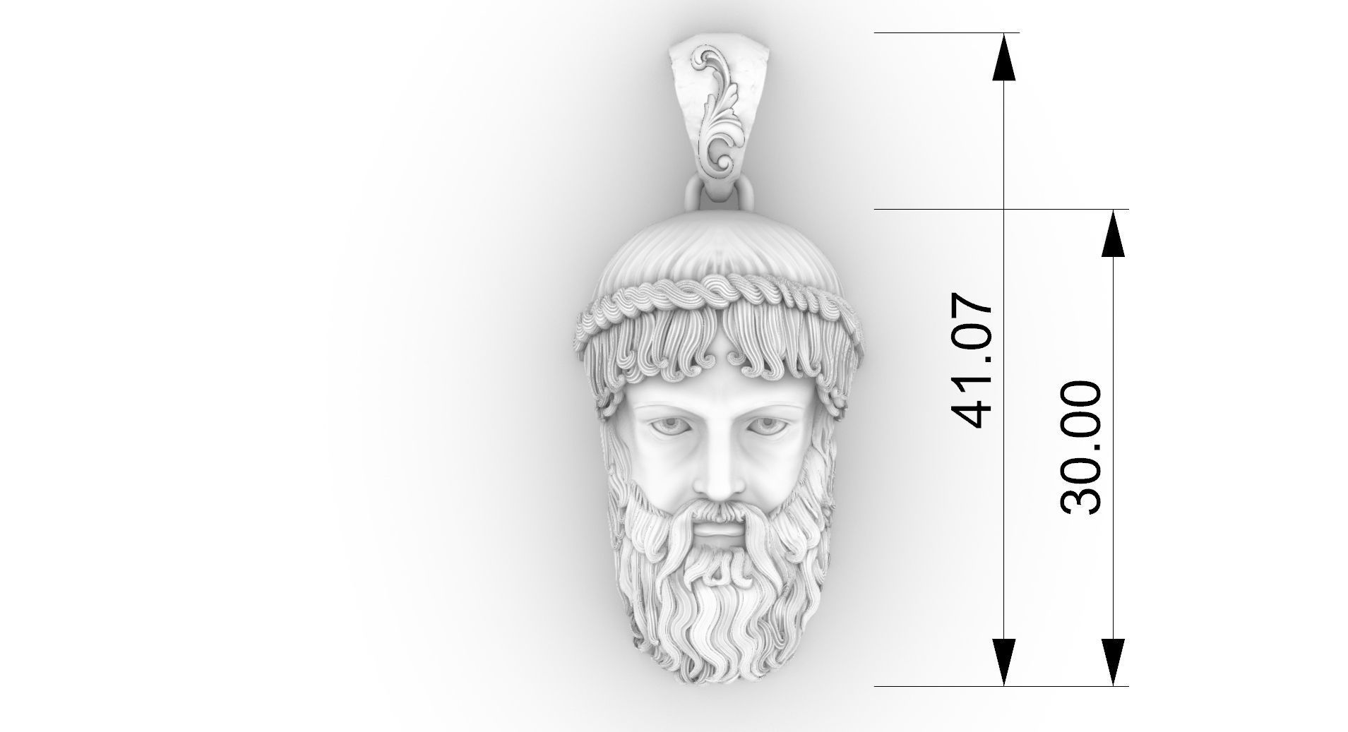 zeus pendant 3D print model_2