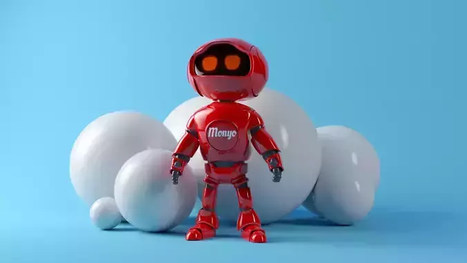 GENERIC ROBOT-UPDATED RIG Low-poly 3D model