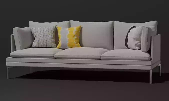 Couch with studio lighting