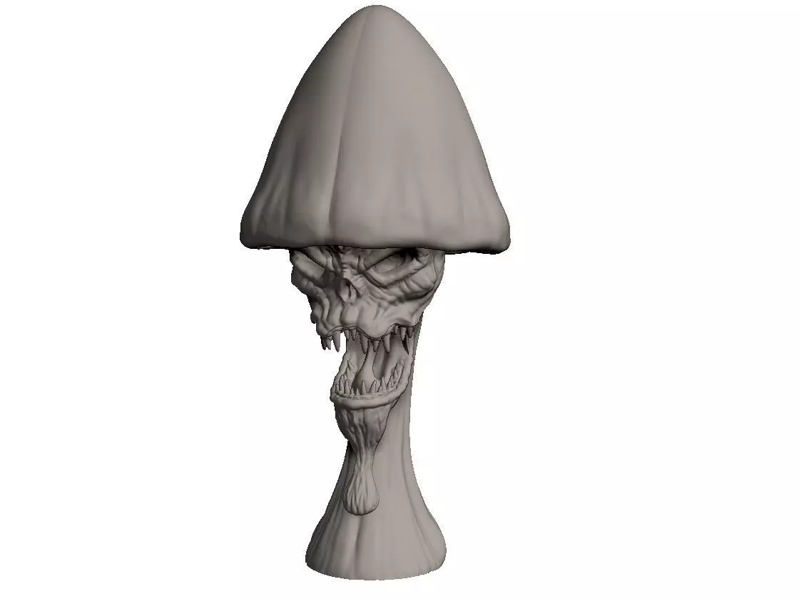 undead mushroom miniature 3d print stl model 3D print model