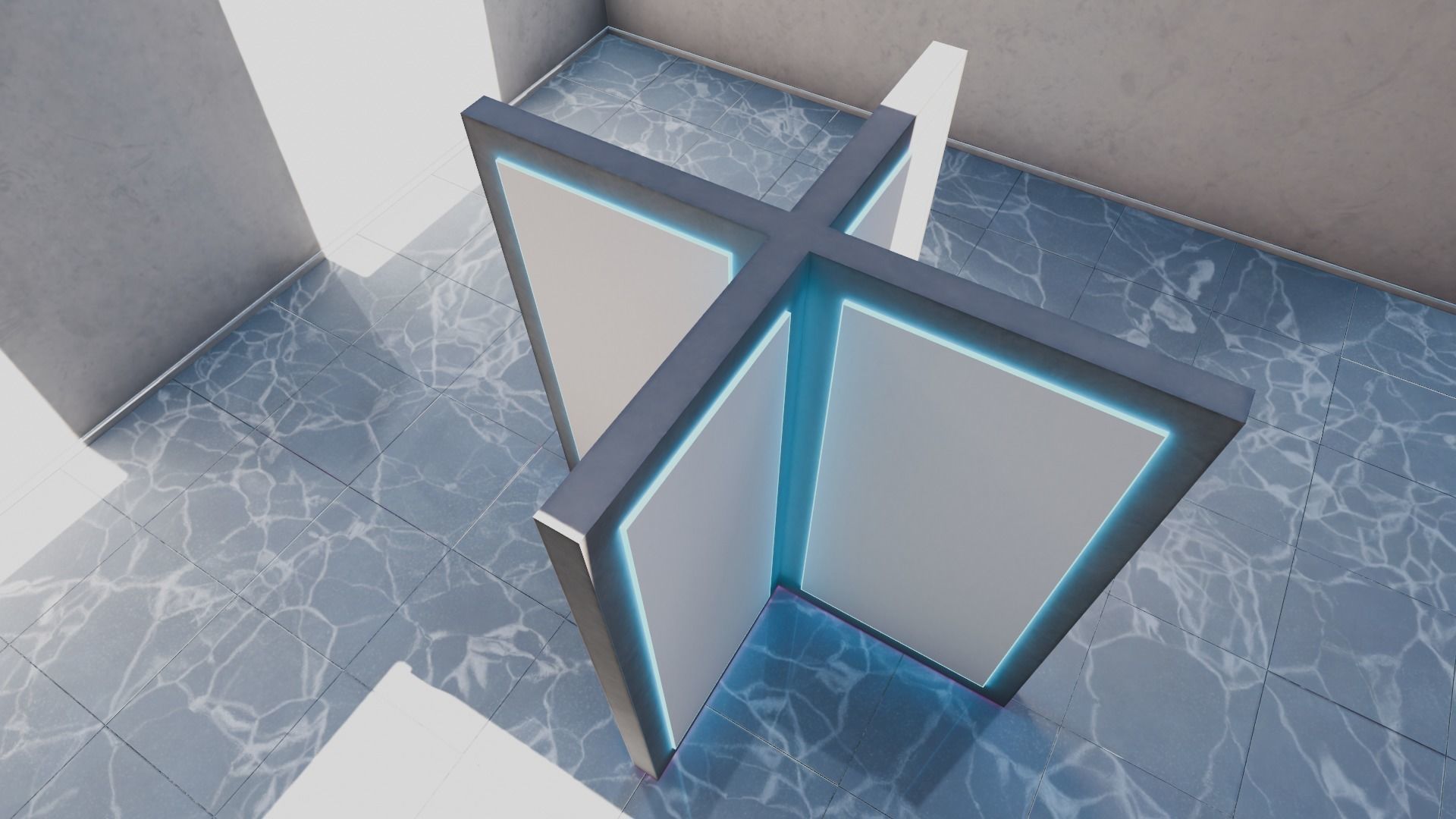 VR Gallery for Product Showcase Low-poly 3D model_4