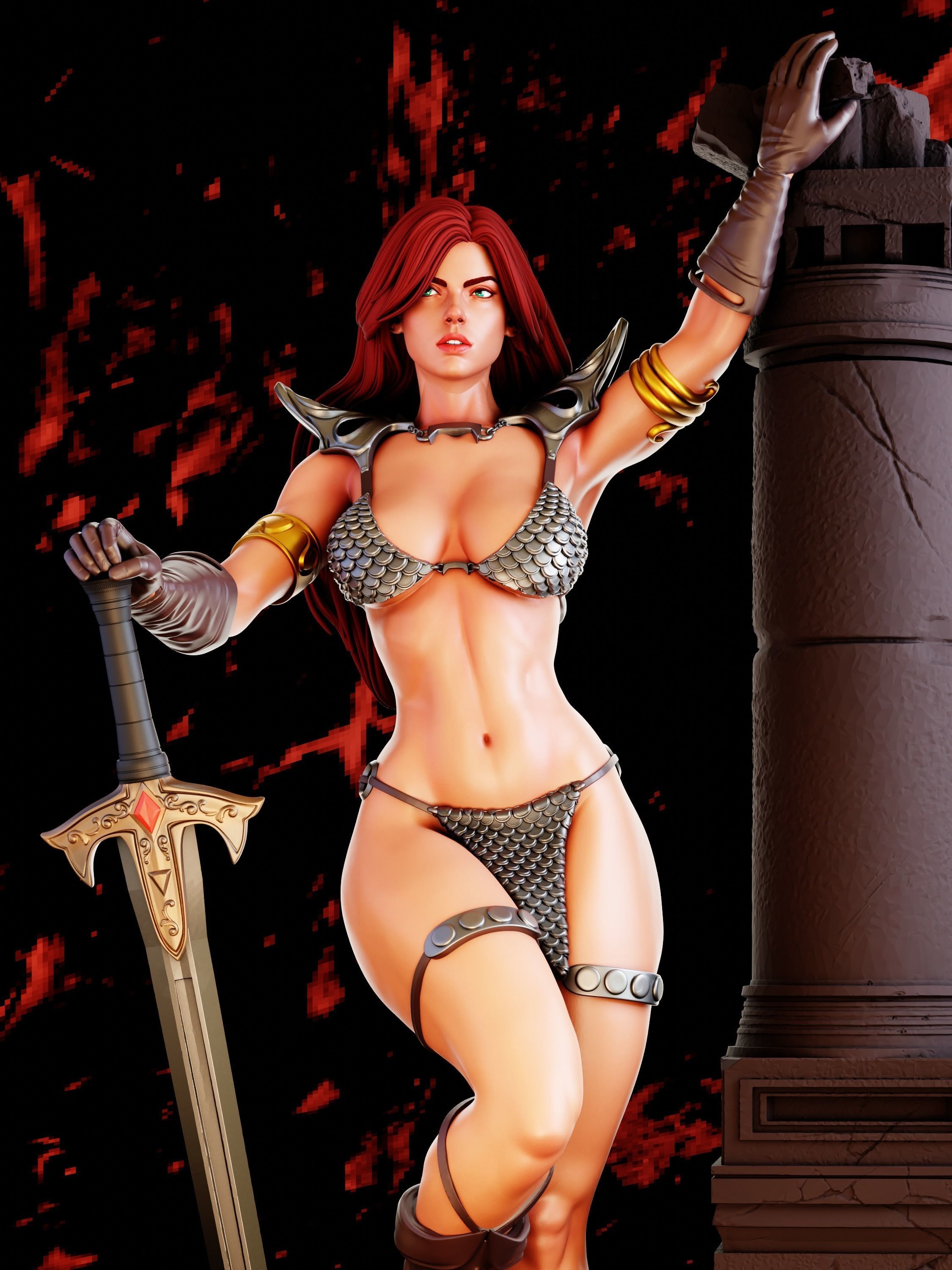 Red Sonja 3D print model_1