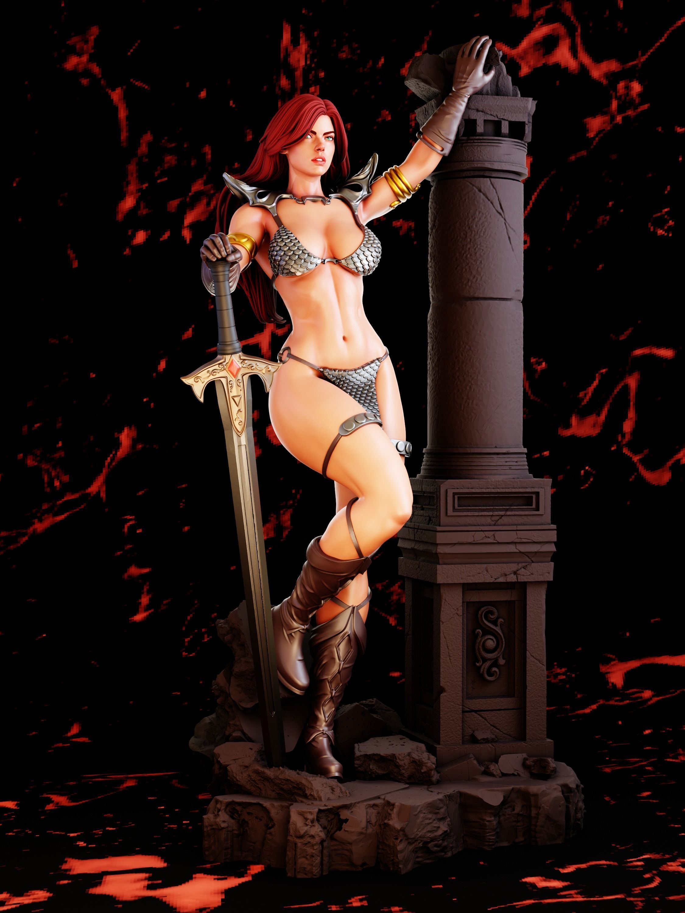 Red Sonja 3D print model_5