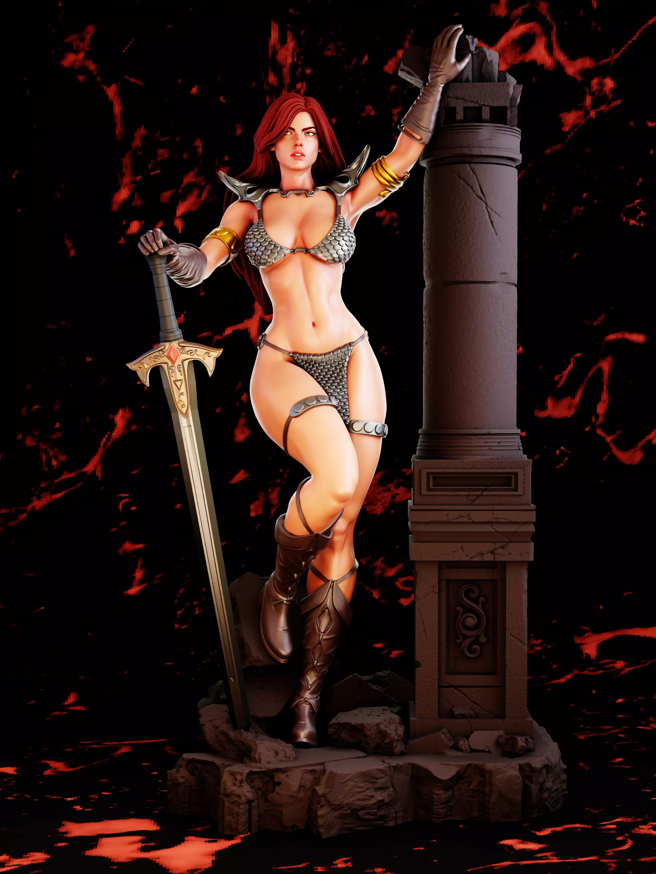 Red Sonja 3D print model_0
