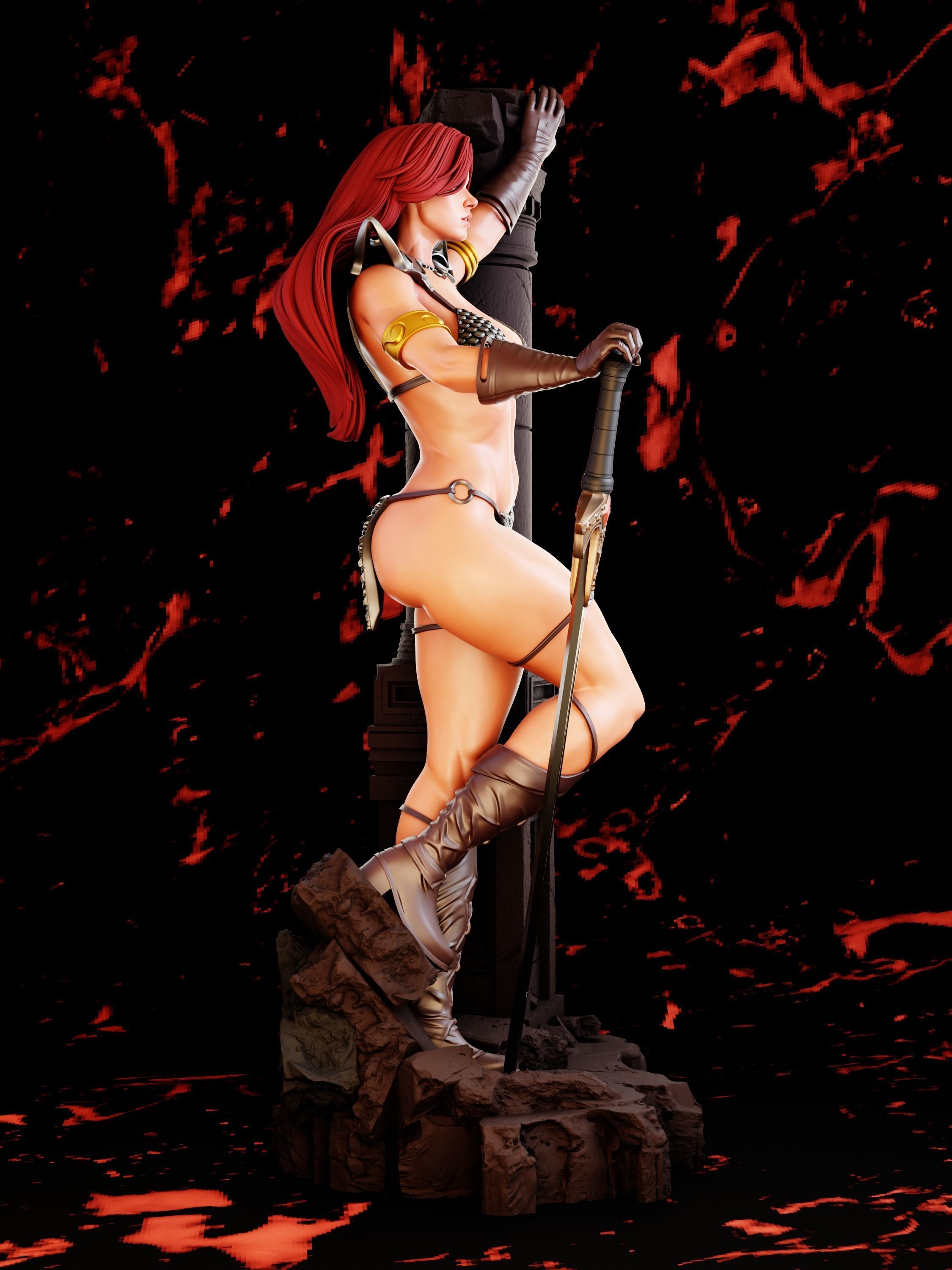 Red Sonja 3D print model_7