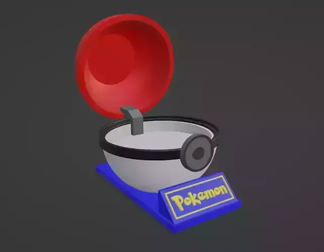 Pokeball Pokemon Plateau display tile Easy to print 3D print model