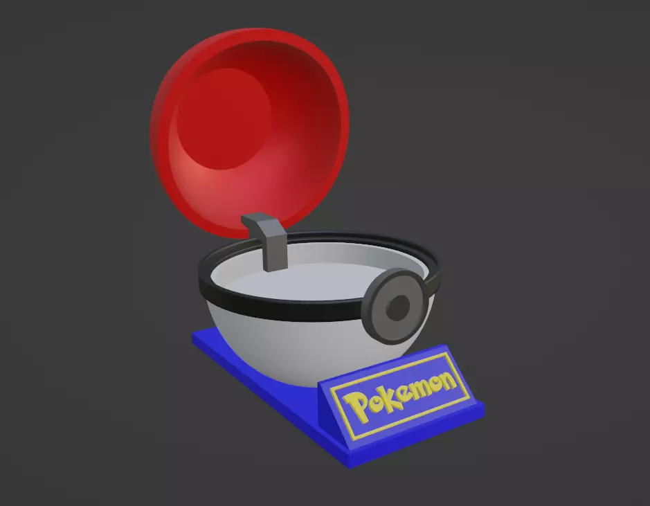 Pokeball Pokemon Plateau display tile Easy to print 3D print model