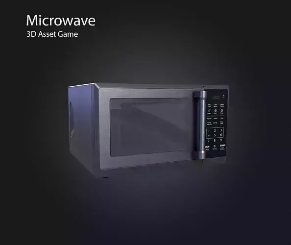 Microwave Low-poly 3D model