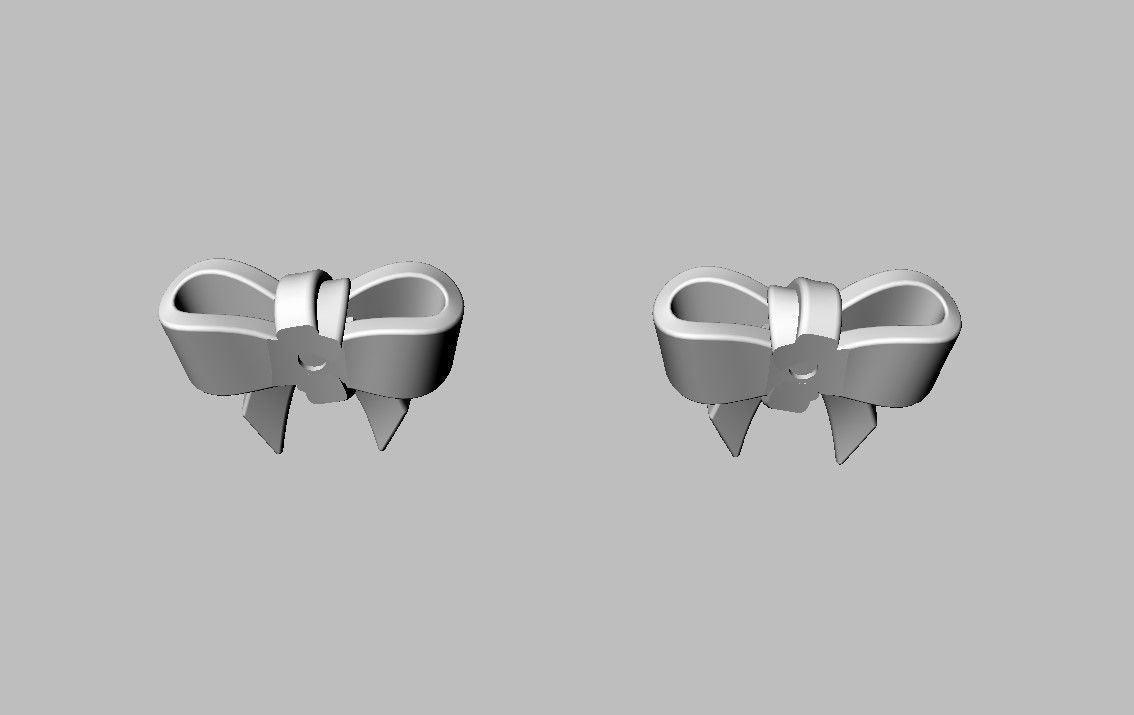 Bow Knot Earrings 3D print model_13