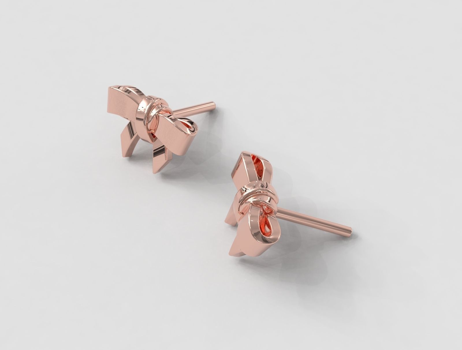 Bow Knot Earrings 3D print model_1