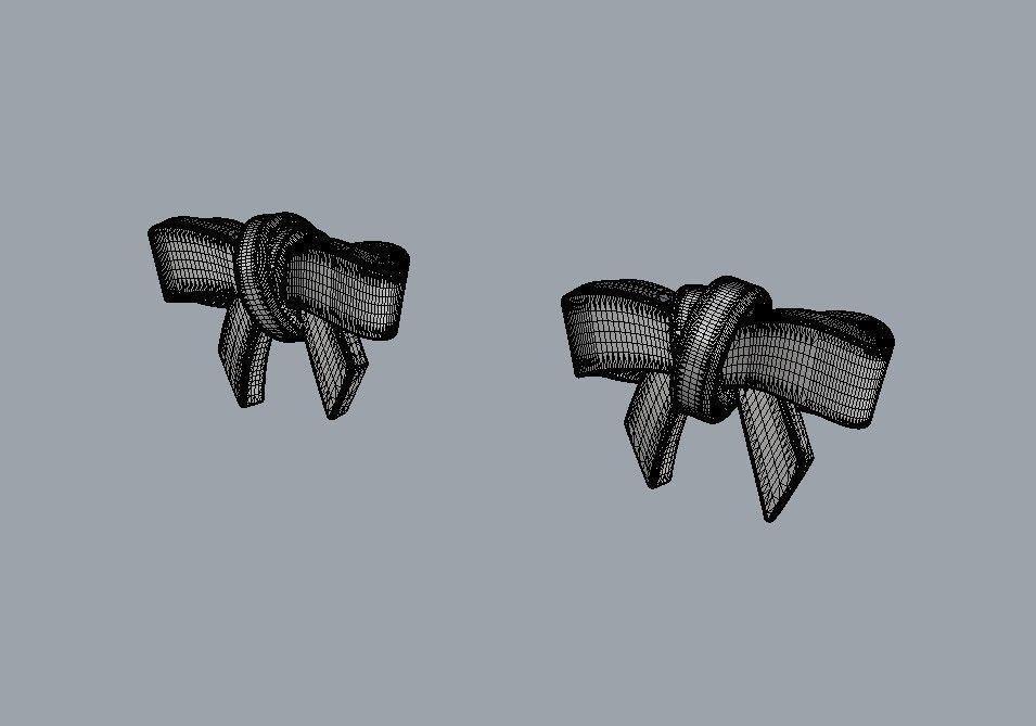 Bow Knot Earrings 3D print model_15