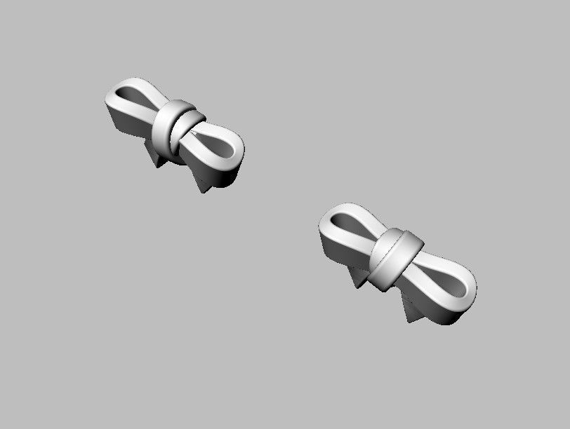 Bow Knot Earrings 3D print model_14
