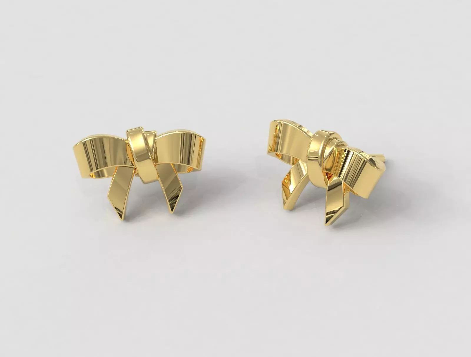 Bow Knot Earrings 3D print model_0
