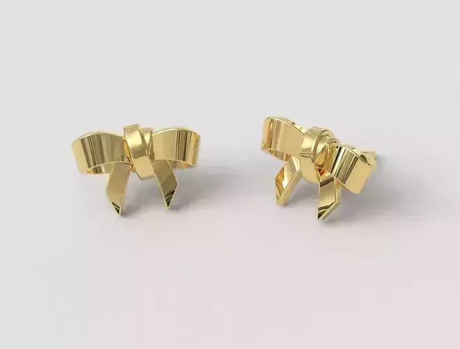 Bow Knot Earrings 3D print model