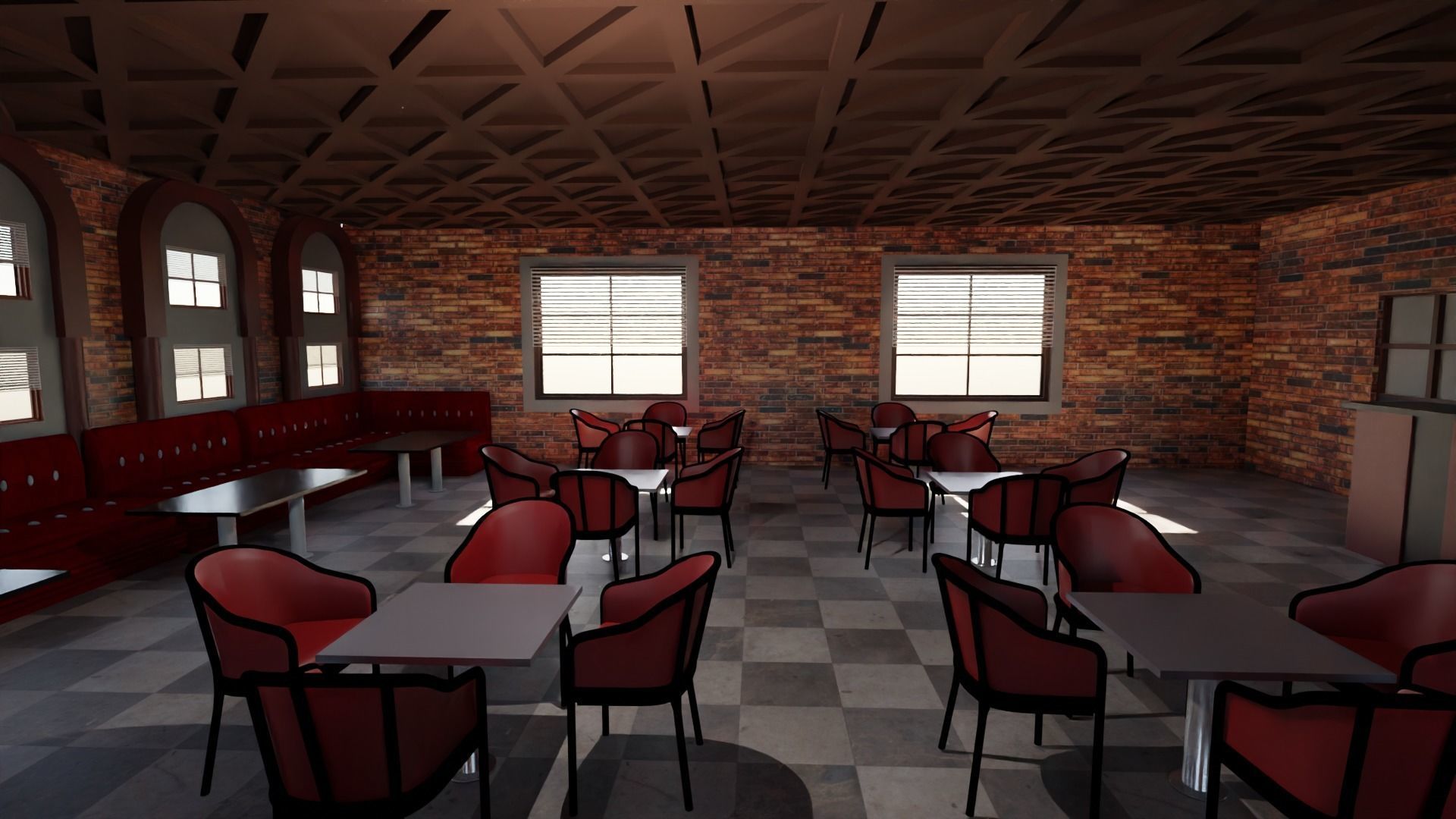 Coffee Shop Low-poly 3D model_6
