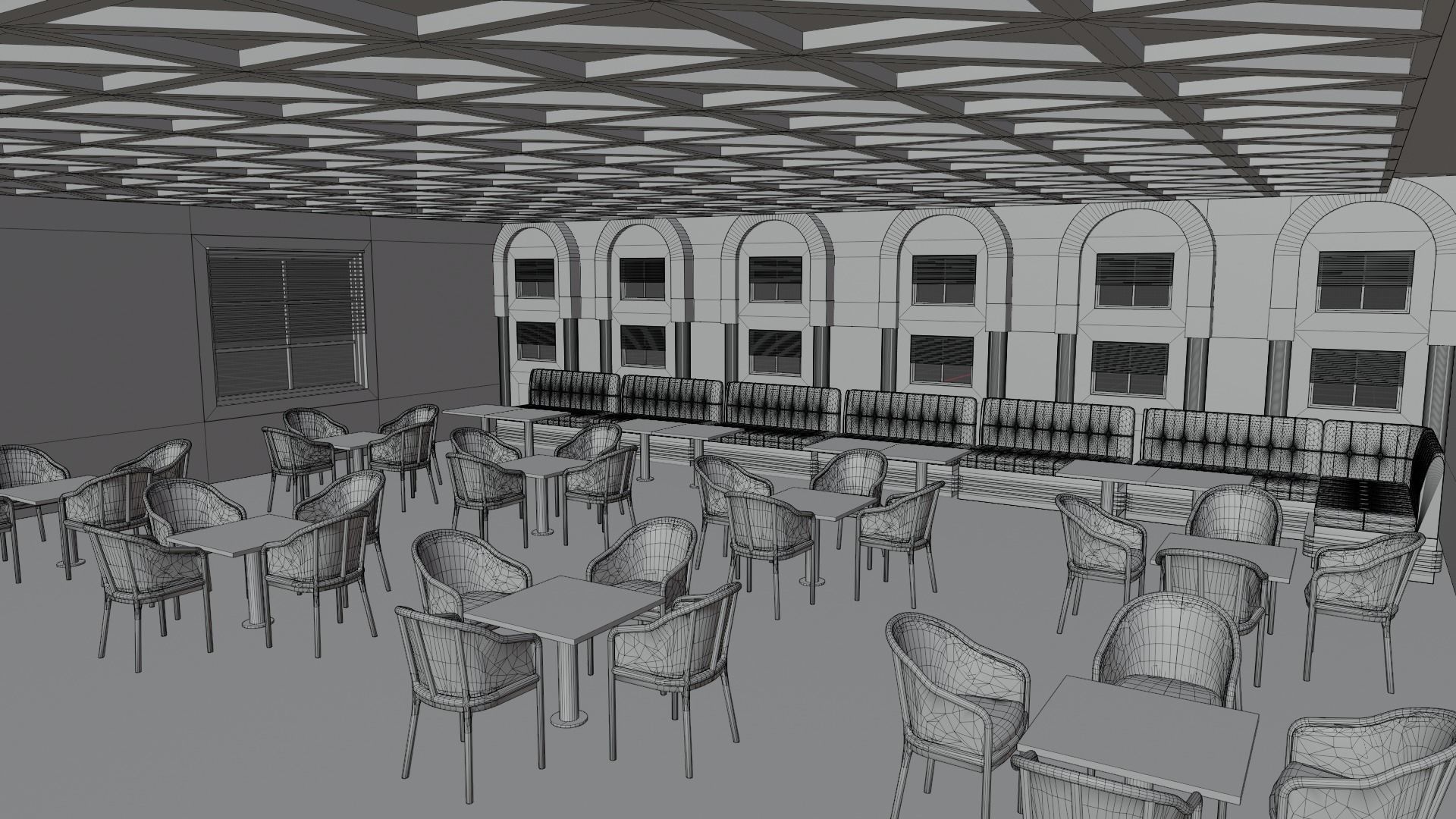 Coffee Shop Low-poly 3D model_8