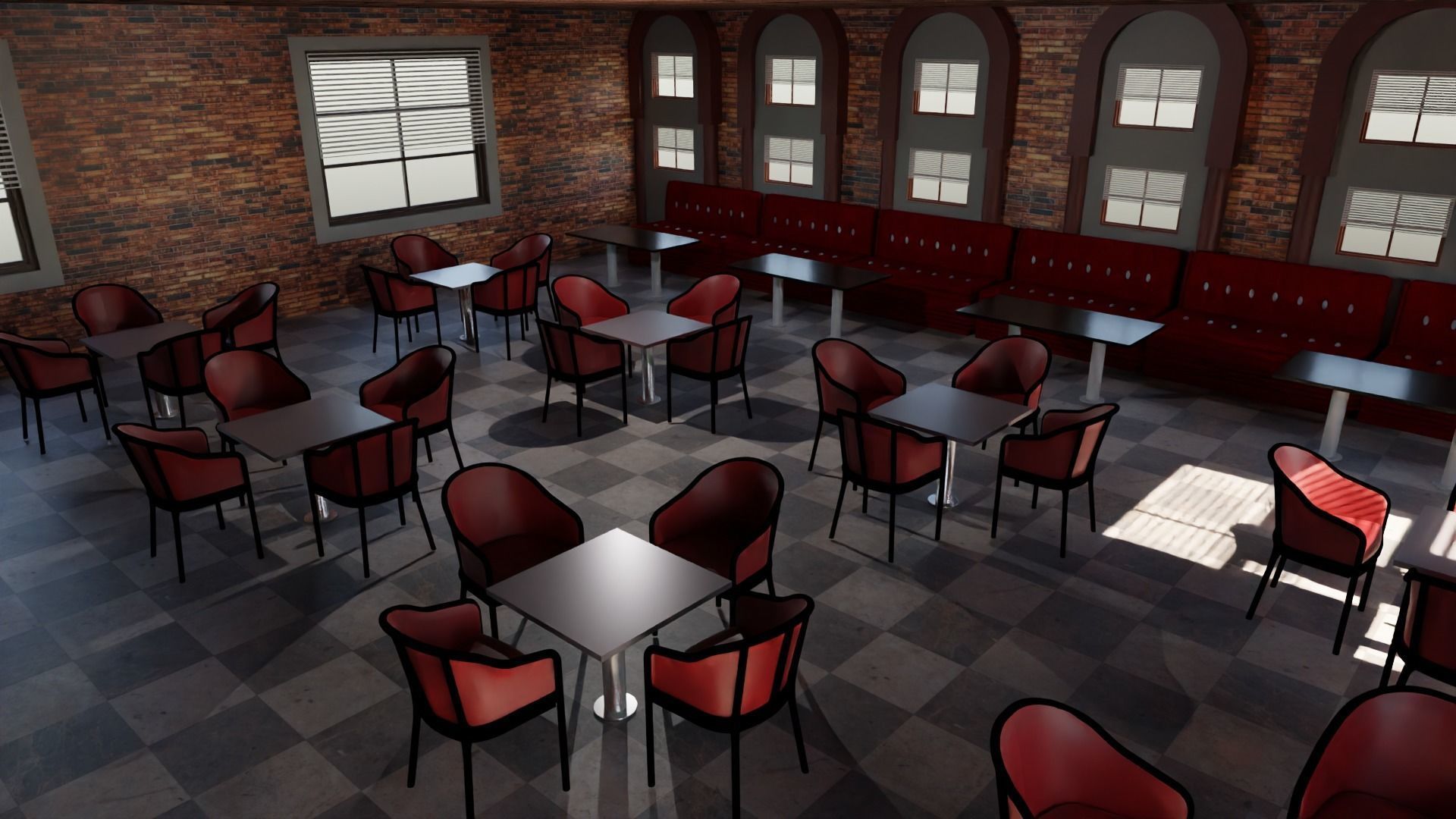 Coffee Shop Low-poly 3D model_4