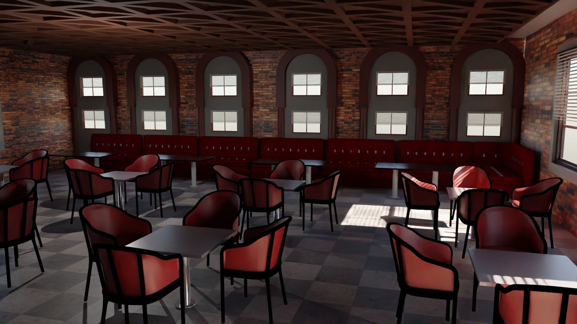 Coffee Shop Low-poly 3D model_2