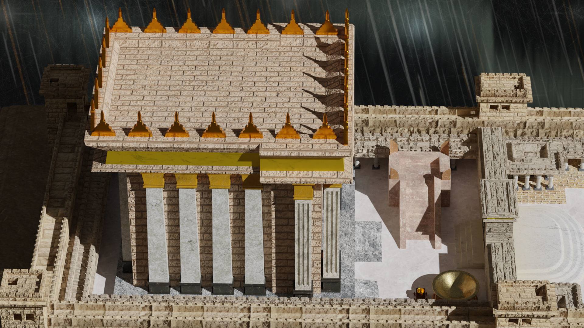 Jerusalem Temple 3rd - Esplanade - Sacred Objects Free 3D model_8