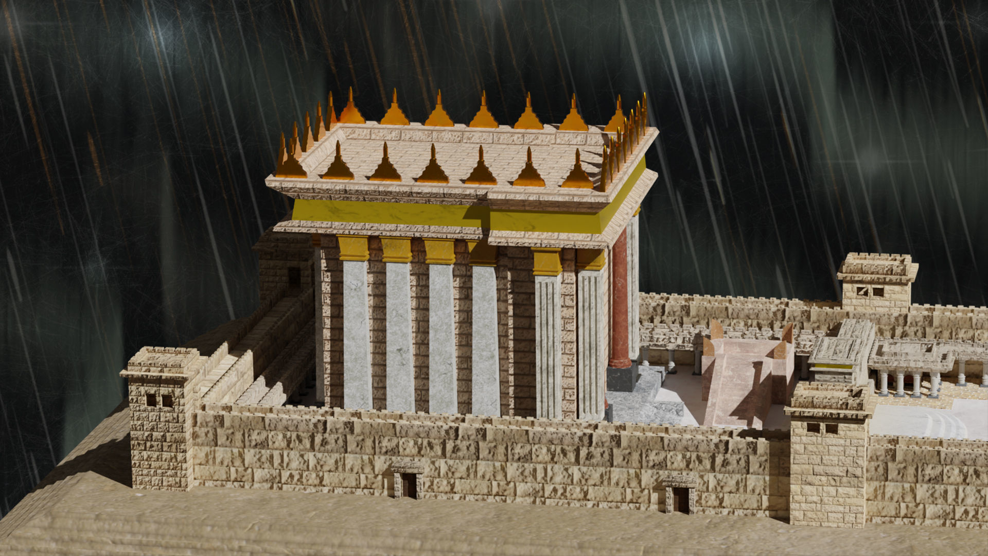 Jerusalem Temple 3rd - Esplanade - Sacred Objects Free 3D model_5