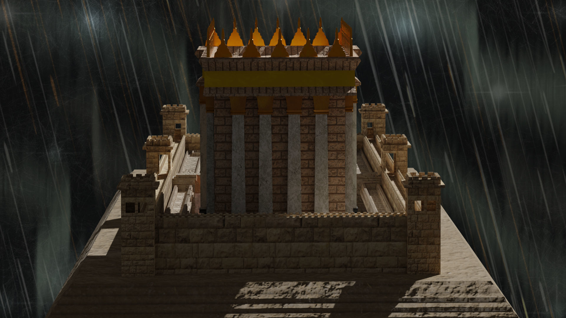 Jerusalem Temple 3rd - Esplanade - Sacred Objects Free 3D model_7