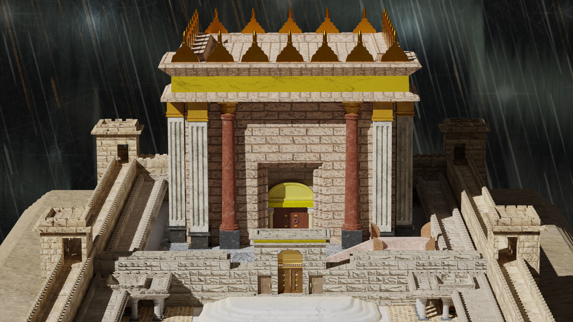 Jerusalem Temple 3rd - Esplanade - Sacred Objects Free 3D model_3