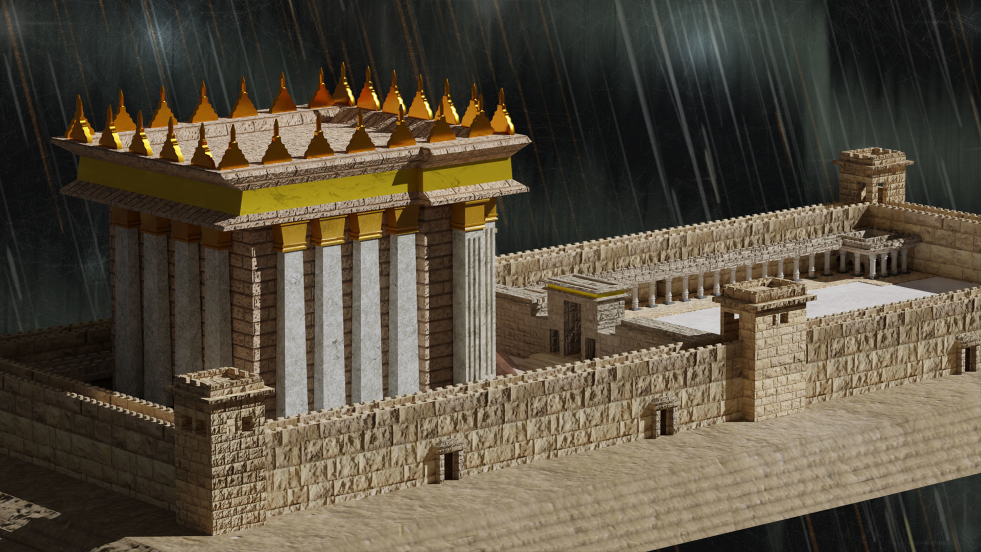 Jerusalem Temple 3rd - Esplanade - Sacred Objects Free 3D model_6