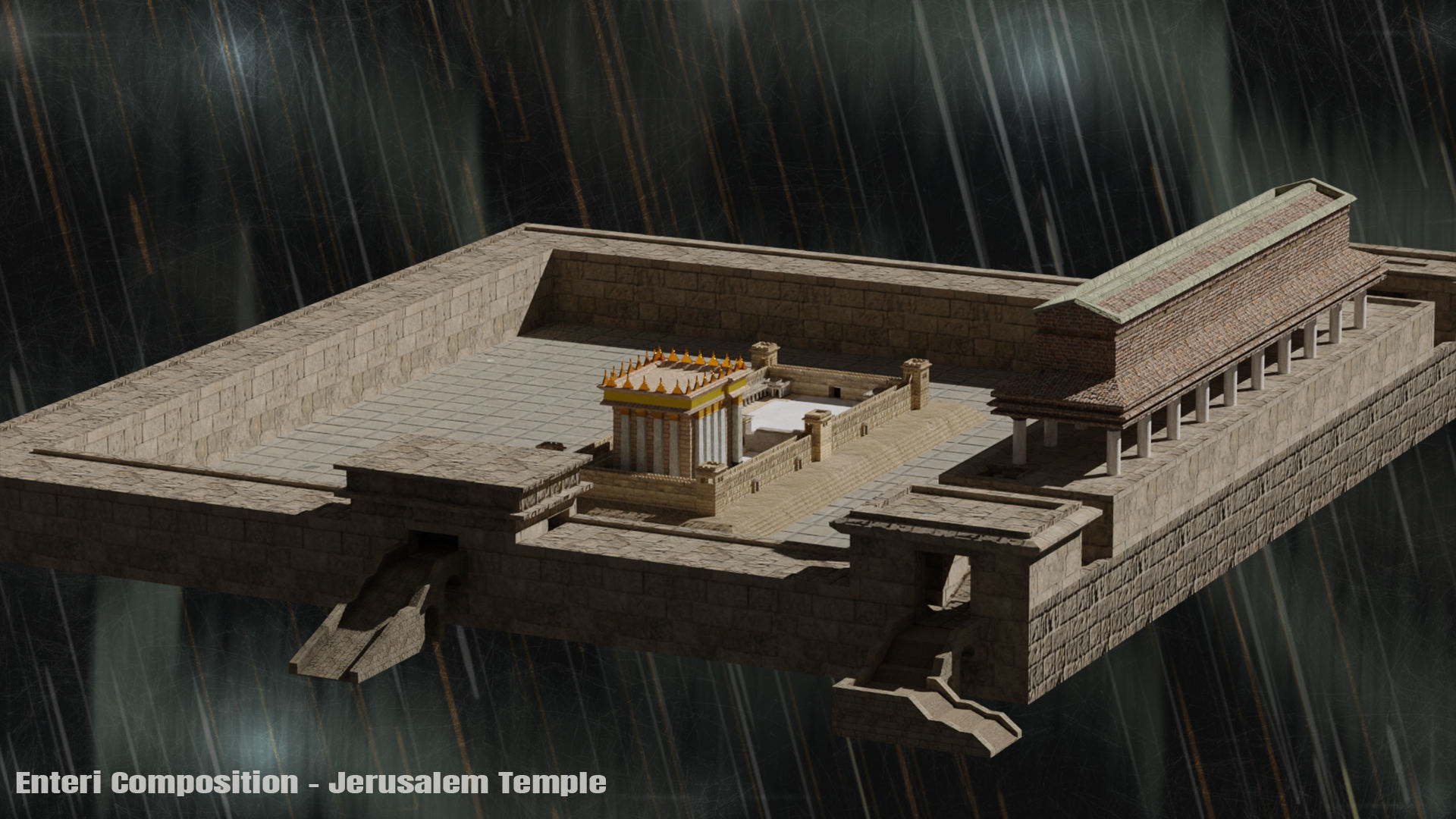 Jerusalem Temple 3rd - Esplanade - Sacred Objects Free 3D model_17