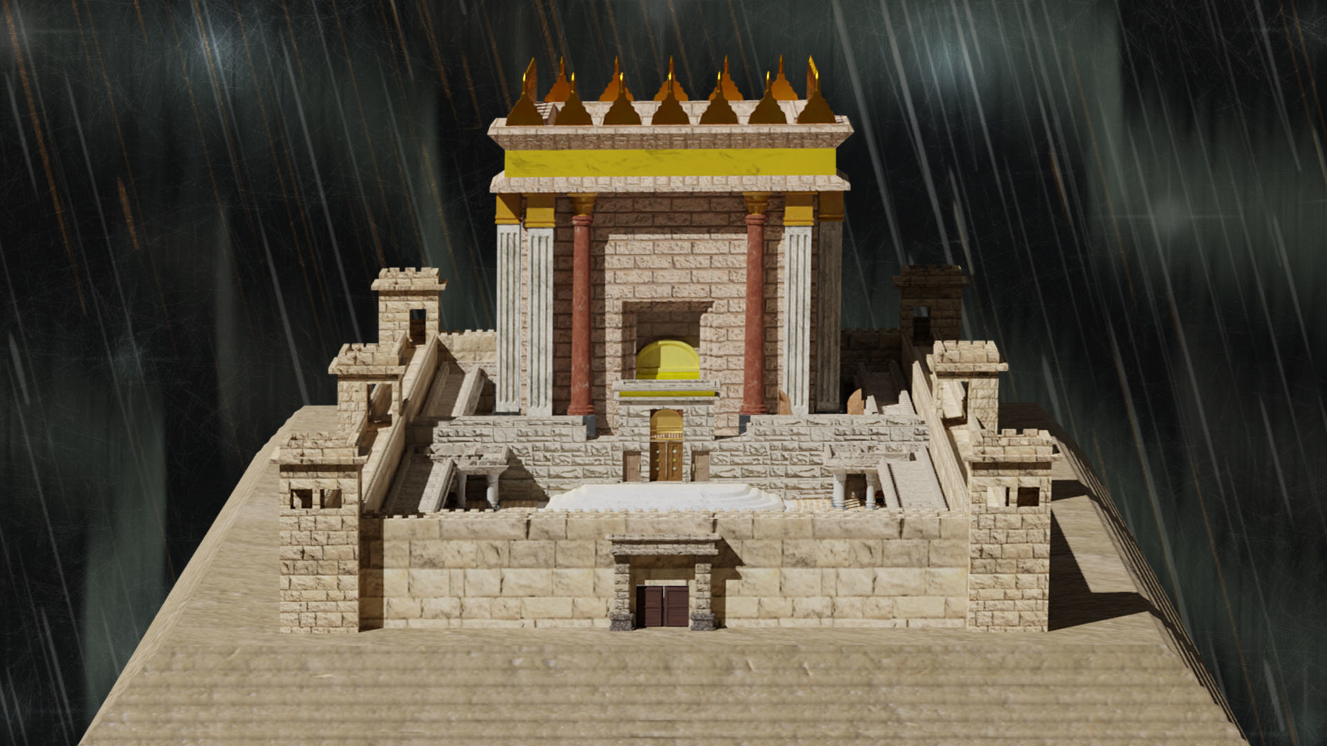 Jerusalem Temple 3rd - Esplanade - Sacred Objects Free 3D model_2