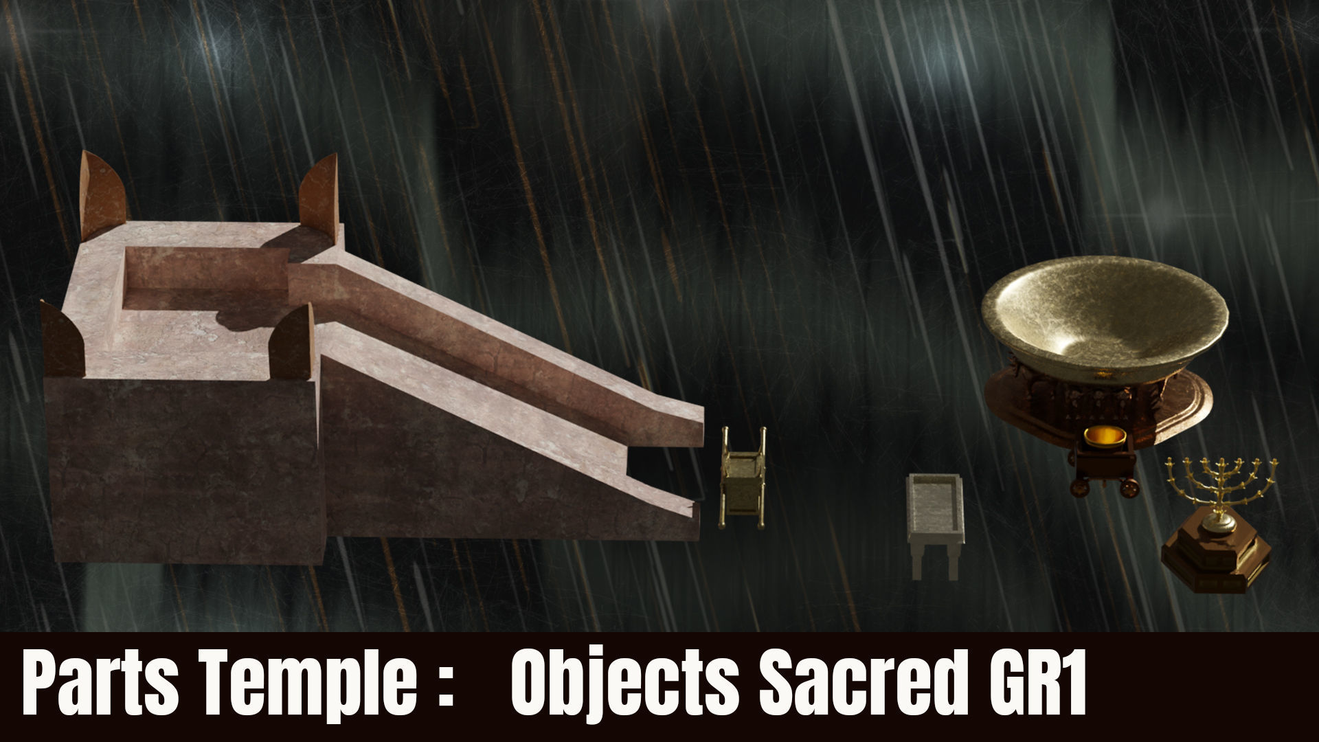 Jerusalem Temple 3rd - Esplanade - Sacred Objects Free 3D model_13