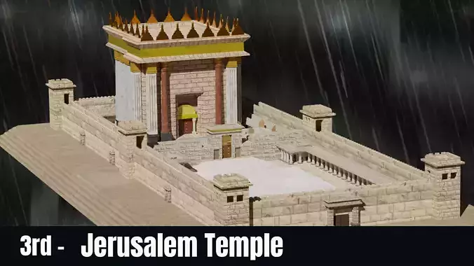 Jerusalem Temple 3rd - Esplanade - Sacred Objects Free 3D model