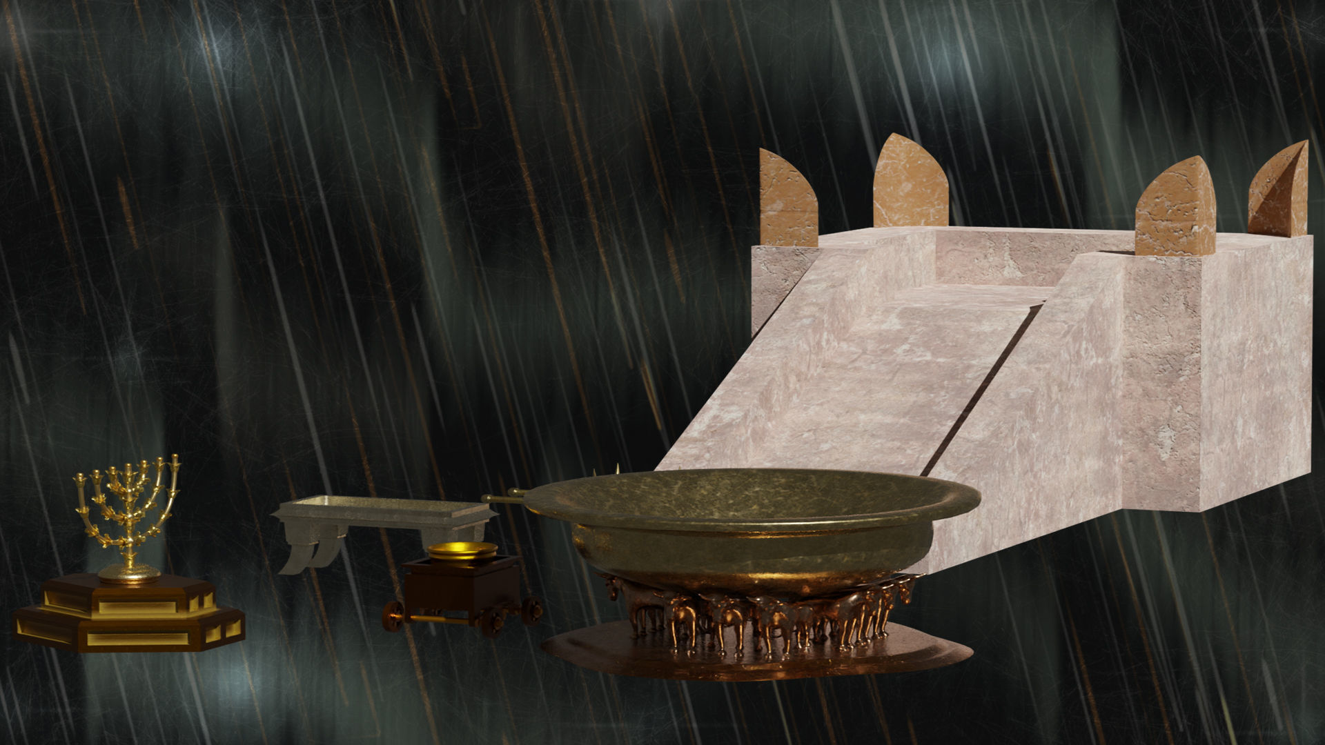 Jerusalem Temple 3rd - Esplanade - Sacred Objects Free 3D model_16