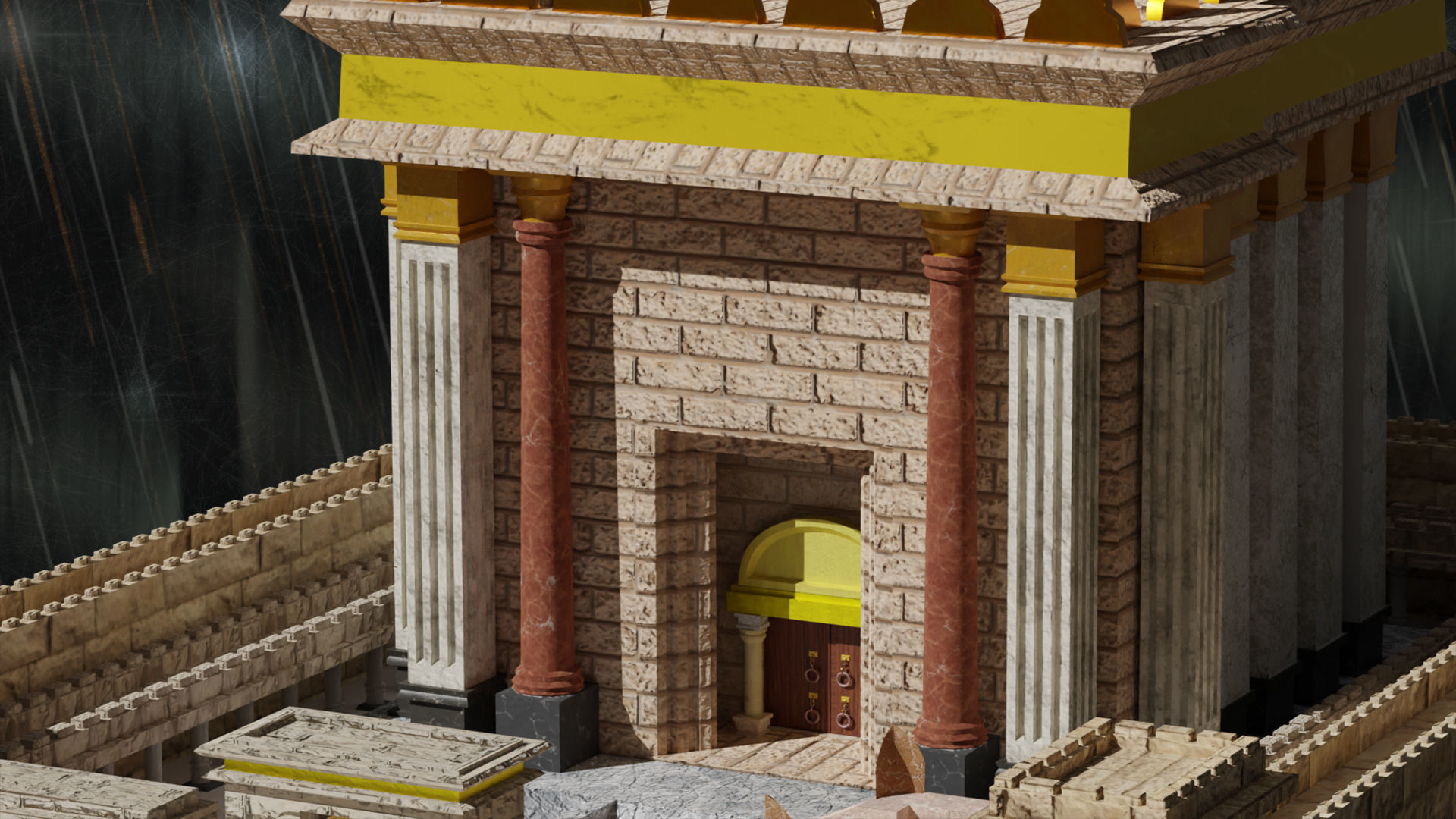 Jerusalem Temple 3rd - Esplanade - Sacred Objects Free 3D model_4