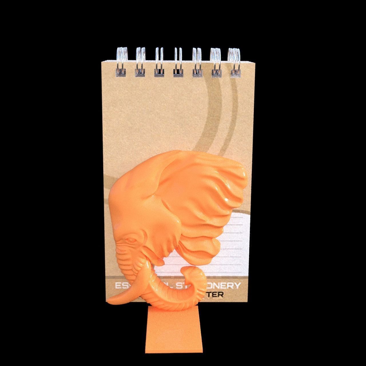 Elephant Book Holder 3D print model_2