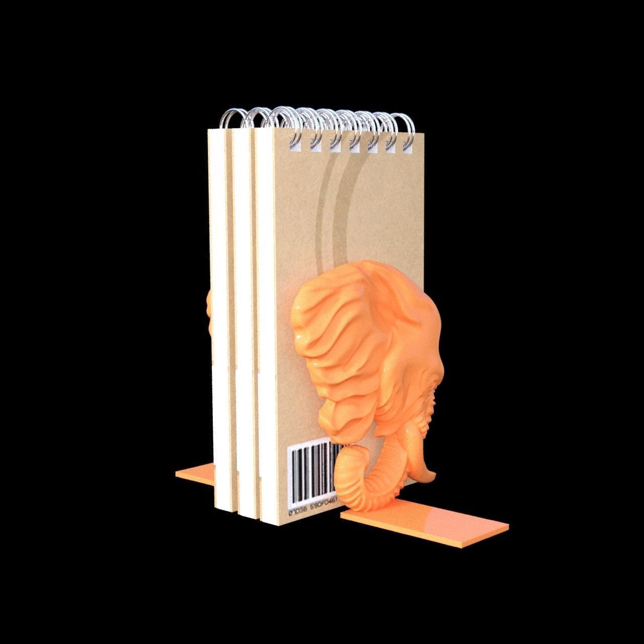 Elephant Book Holder 3D print model_3